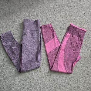 PINK Victoria Secret Pink and Purple Leggings